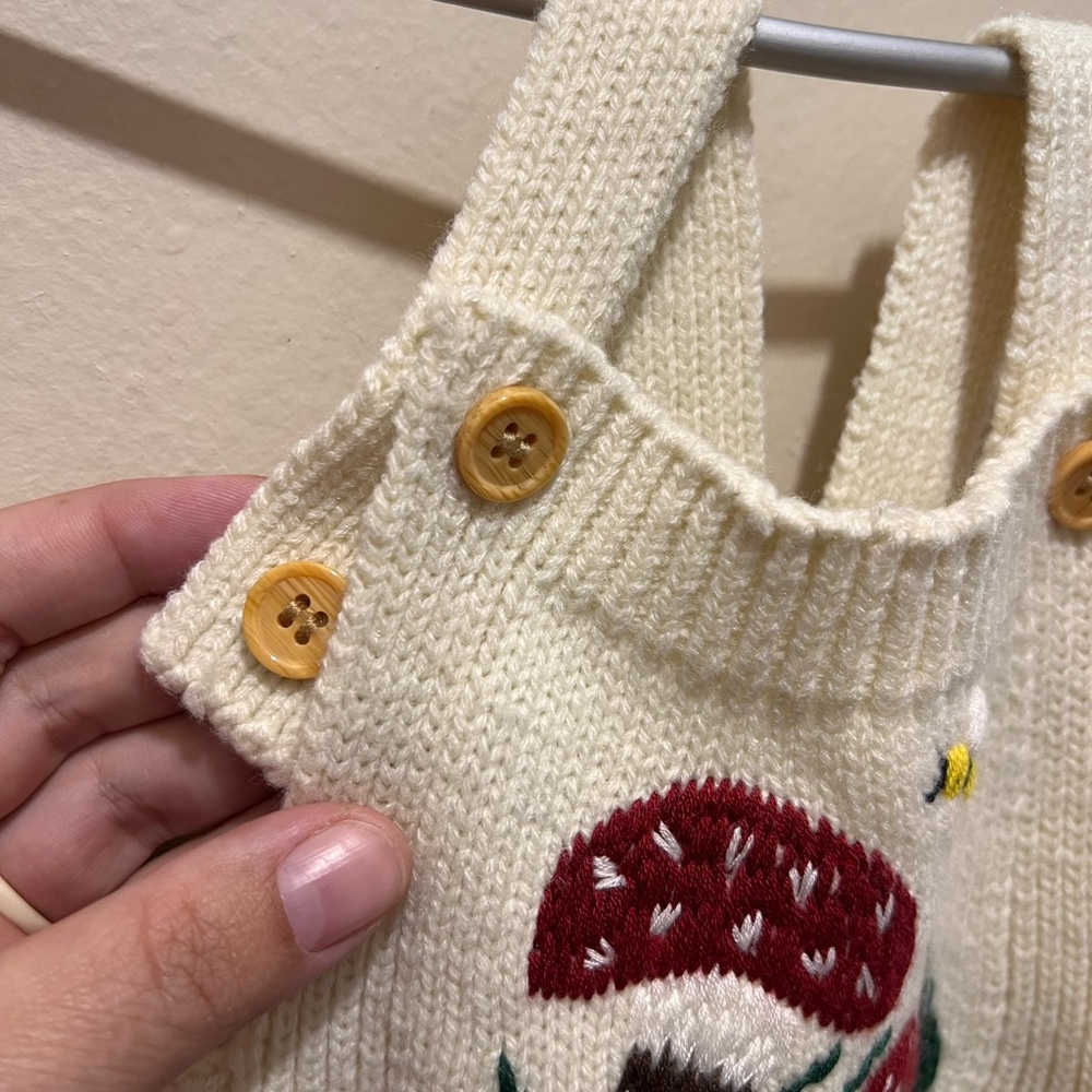 Knit baby romper 68/24M 🍄 - Picture 4 of 7